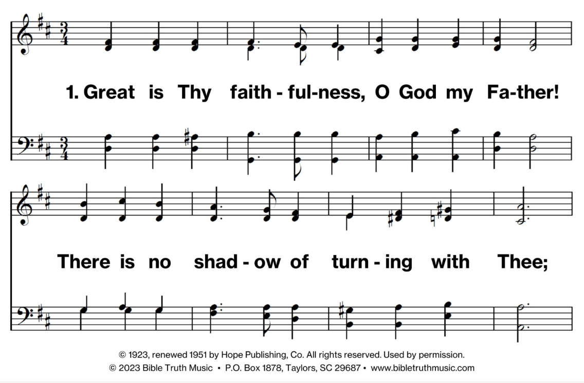 26 – Great Is Thy Faithfulness – Screen Display – DOWNLOAD – Bible ...
