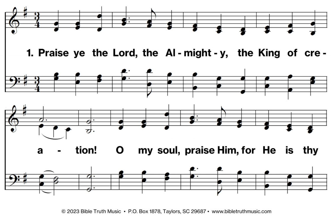 6 – Praise Ye The Lord, The Almighty – Screen Display – DOWNLOAD ...